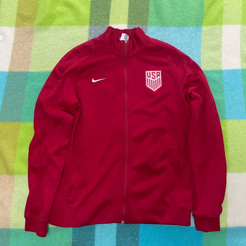 Nike Red USA Full-Zip Lightweight Track Jacket